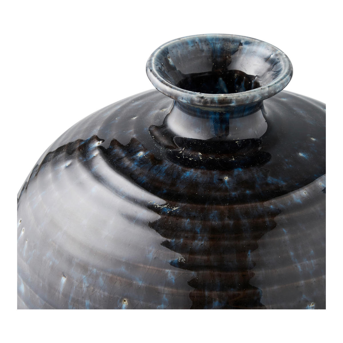 VASE Vase  - Braun/Dunkelblau, Basics, Keramik (27/44,5cm)