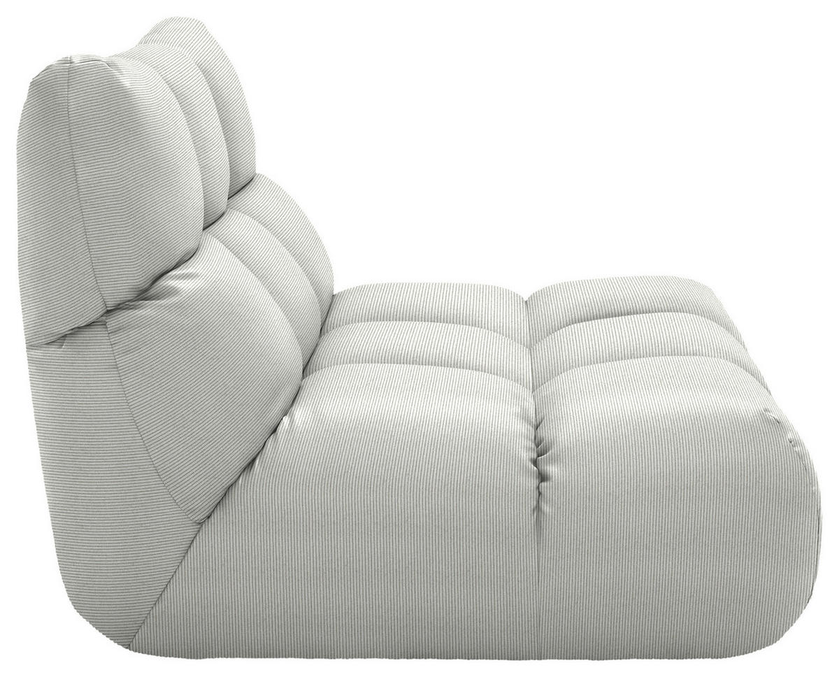 SESSEL Feincord Silberfarben  - Silberfarben/Schwarz, Design, Kunststoff/Textil (112/85/108cm) - Pure Home Lifestyle