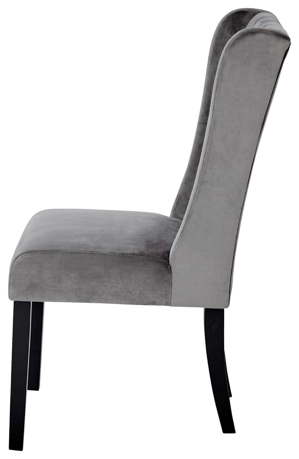 STUHL  in Samt  - Anthrazit/Schwarz, Modern, Holz/Textil (50/62/99cm) - Livetastic