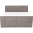 BOXSPRINGBETT 180/200 cm  in Taupe  - Taupe, KONVENTIONELL, Textil (180/200cm) - Carryhome