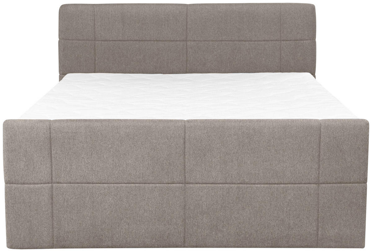 BOXSPRINGBETT 180/200 cm  in Taupe  - Taupe, Konventionell, Textil (180/200cm) - Carryhome