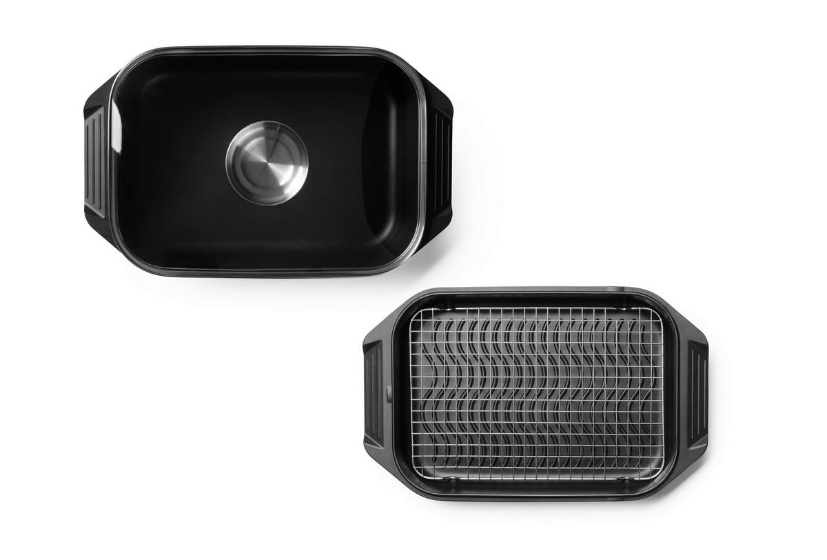 BRÄTER  - Klar/Schwarz, Basics, Glas/Metall (34,5/24,5/12,2cm) - Homeware Profession.
