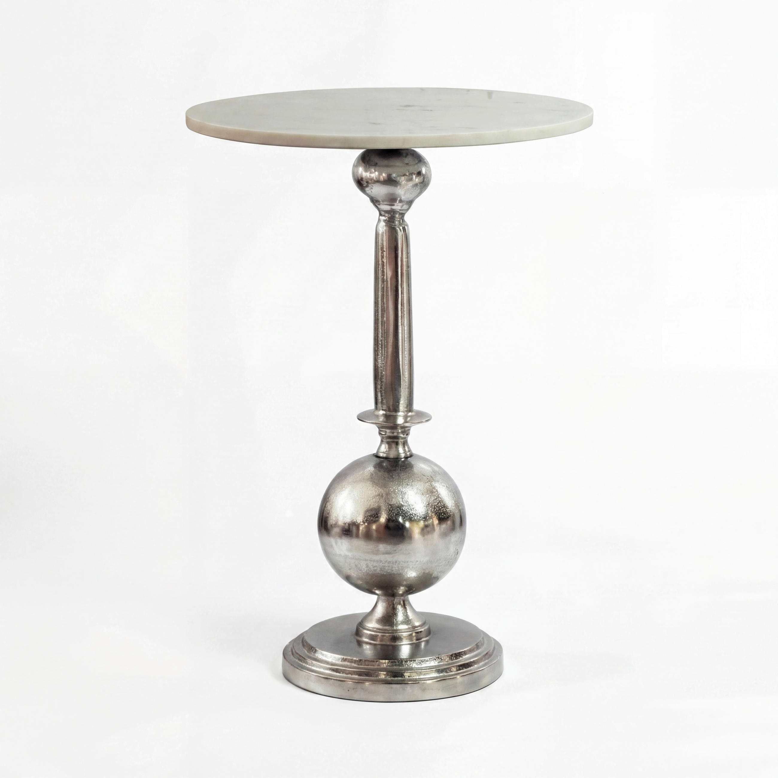  i sten 40/40/57 cm  - silver, Design, metall/sten (40/40/57cm) - Livetastic