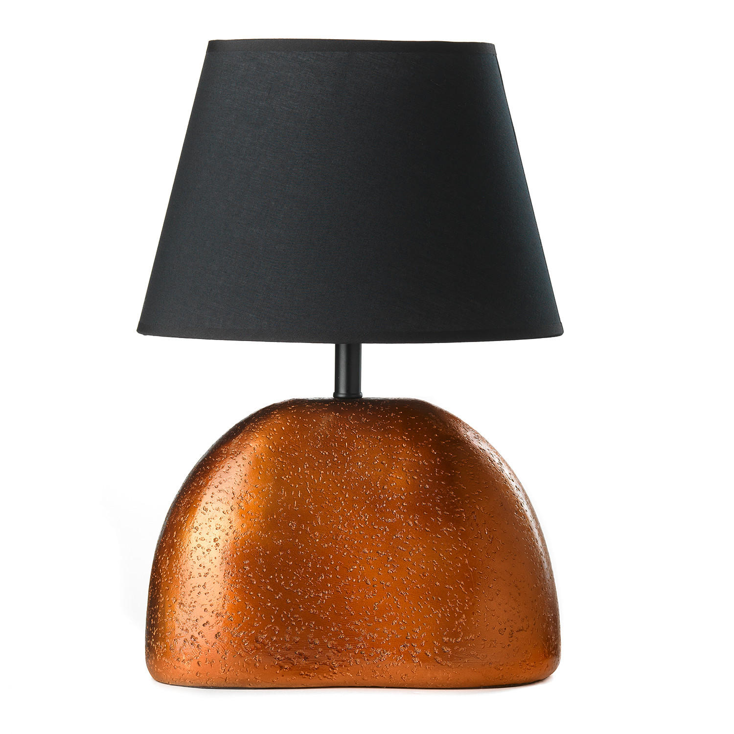 STOLNÍ LAMPA, E27, 30/20/45 cm - černá/bronzová, Design, textil/keramika (30/20/45cm)