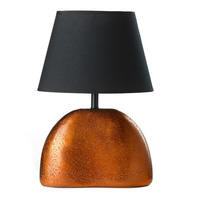 TISCHLEUCHTE 30/20/45 cm   - Schwarz/Bronzefarben, Design, Keramik/Textil (30/20/45cm)