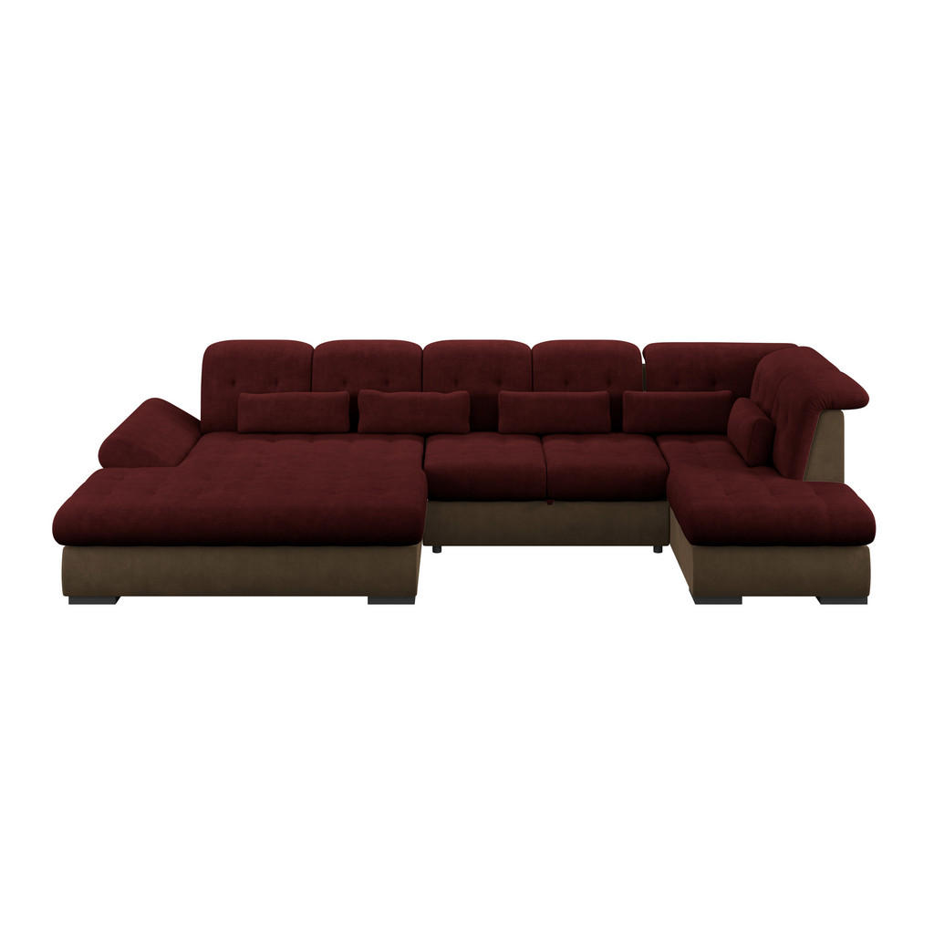 Wohnlandschaft Madera Rubinrot, S: 358x212 Cm