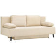 SCHLAFSOFA in Cord Beige  - Beige/Schwarz, Design, Textil/Metall (193/85/88cm) - Novel