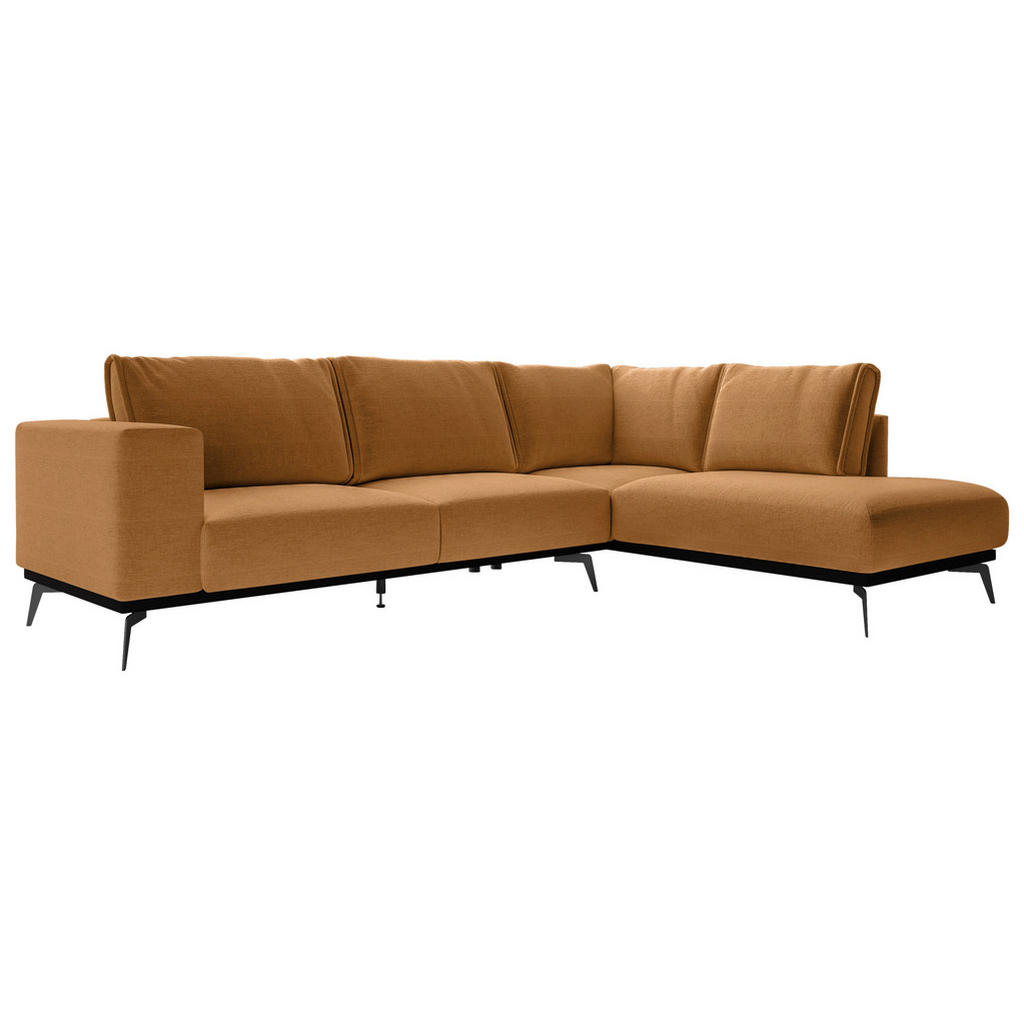 Thumbnail - Mid.you Ecksofa, Orange, Holz, Textil, 6-Sitzer, Füllung: Polyurethan (Pur), Silikon, Ottomane rechts, L-Form, 293x200 c...