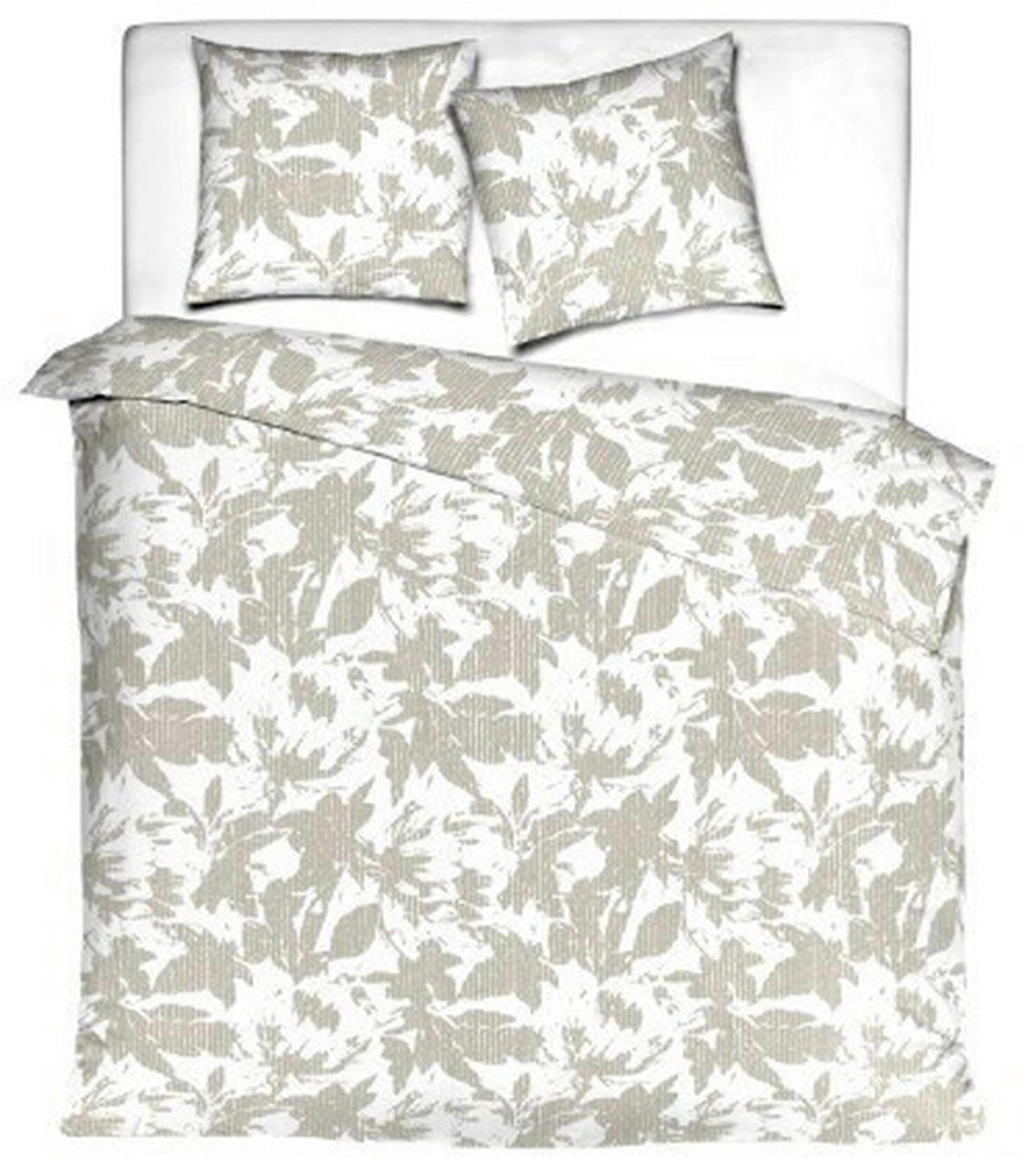 ÁGYNEMŰHUZAT-GARNITÚRA 140/200 cm  - bézs/szürke, Basics, textil (140/200cm)