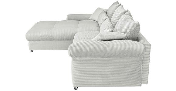 ECKSOFA Naturfarben Cord Zierkissen, Rückenkissen, Rücken echt  - Chromfarben/Naturfarben, KONVENTIONELL, Textil/Metall (225/335cm) - Carryhome