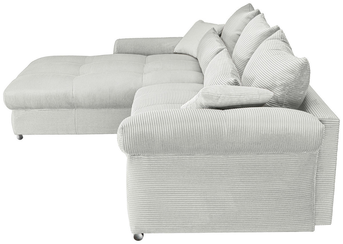 ECKSOFA Naturfarben Cord Zierkissen, Rückenkissen, Rücken echt  - Chromfarben/Naturfarben, KONVENTIONELL, Textil/Metall (225/335cm) - Carryhome