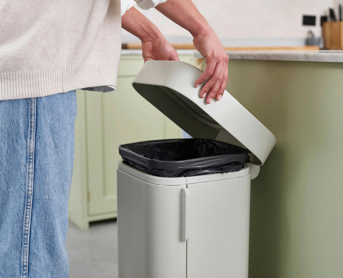 KOŠ ZA SMETI - siva, Basics, kovina (28/68,4/39,8cm) - Joseph Joseph