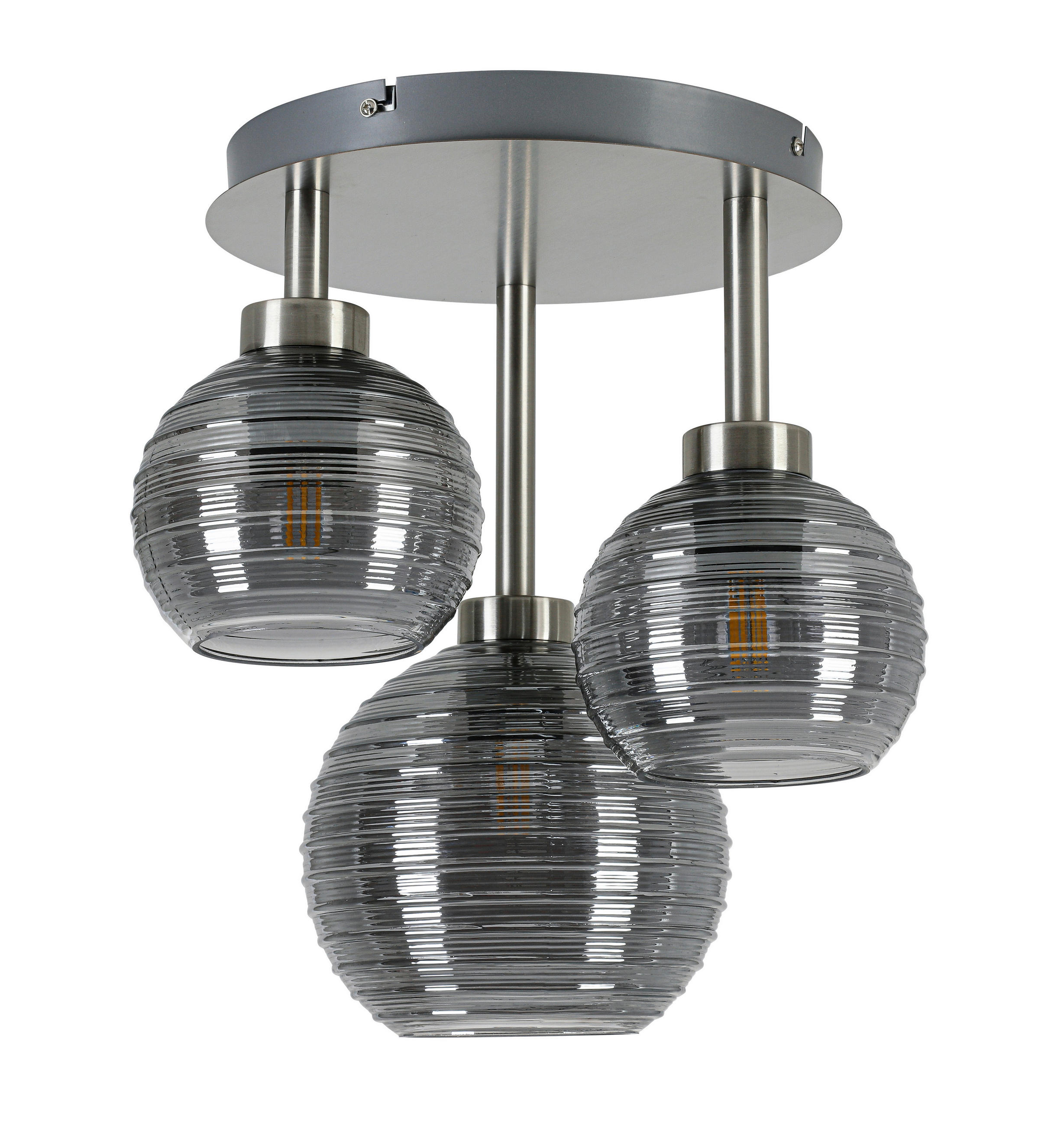 DECKENLEUCHTE 39,5/38,17 cm  - Chromfarben/Nickelfarben, Trend, Glas/Metall (39,5/38,17cm) - Collett's Monde