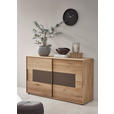 SIDEBOARD  in 164/95,8/44,2 cm  - Wildeiche/Schwarz, Natur, Glas/Holz (164/95,8/44,2cm) - Valnatura