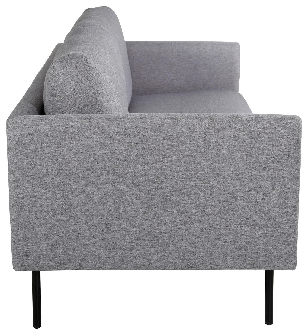 2-SITZER-SOFA in Textilgeflecht Grau, Schwarz  - Schwarz/Grau, Design, Textil/Metall (180/78/80cm) - Livetastic
