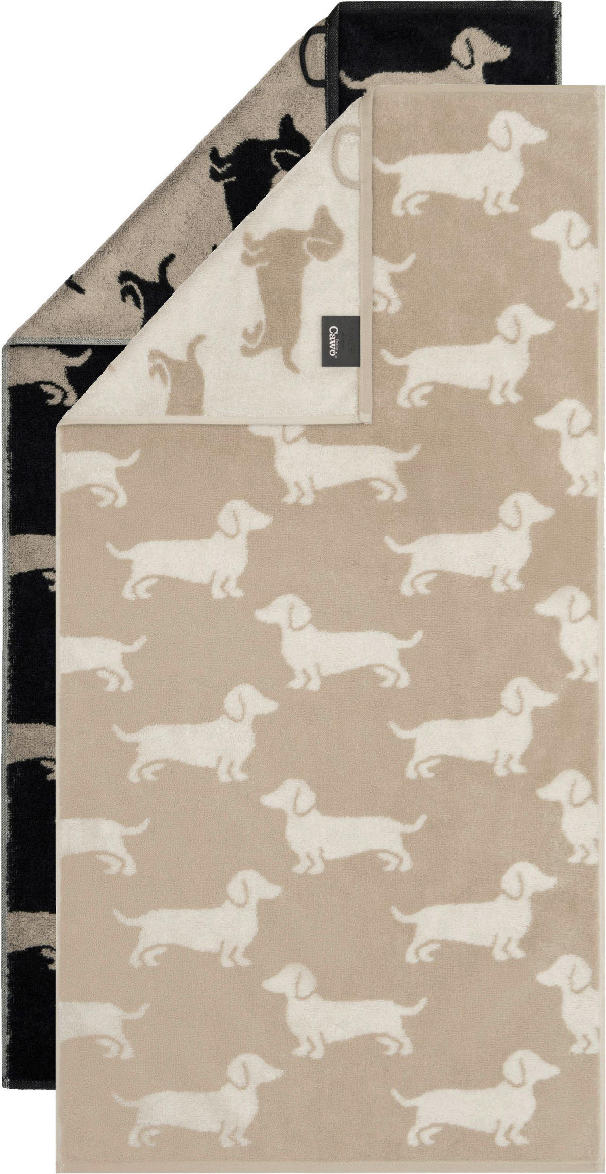 UTERÁK NA RUKY, 50/100 cm, čierna, béžová - čierna/béžová, Basics, textil (50/100cm) - Cawoe