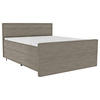 BOXSPRINGBETT 180/200 cm  in Graubraun  - Graubraun/Schwarz, Konventionell, Textil/Metall (180/200cm) - Carryhome