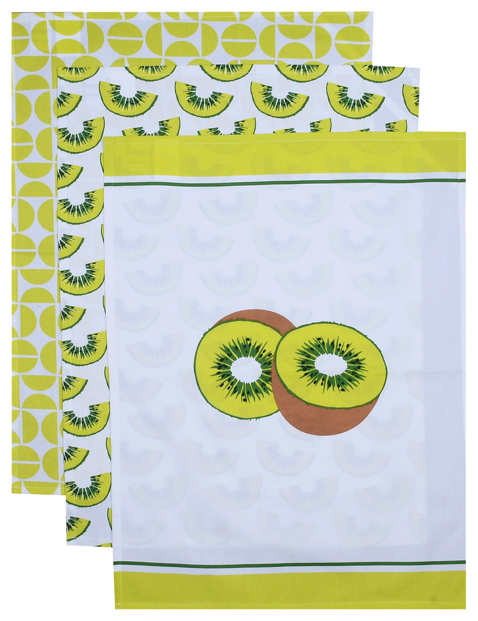 SET KUHINJSKIH KRP  FRUITS  50/70 cm       zelena, bela  - zelena/bela, Konvencionalno, tekstil (50/70cm) - Esposa