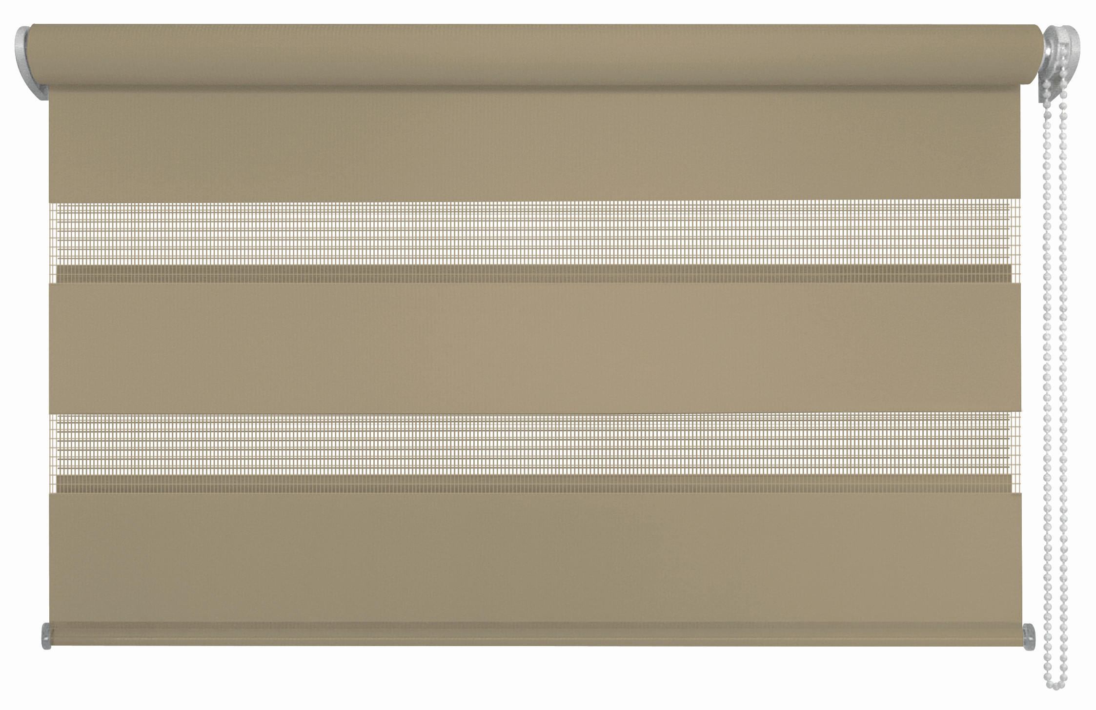 DOPPELROLLO  halbtransparent  60/160 cm    - Braun, Design, Textil (60/160cm)