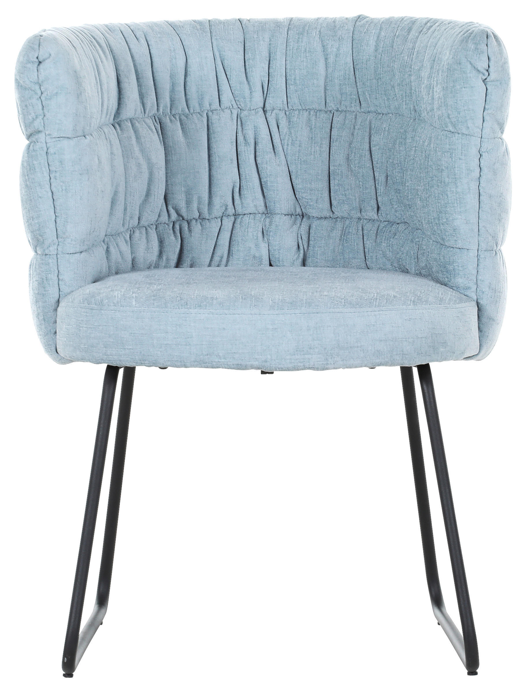 STUHL Flachgewebe Blau, Schwarz  - Blau/Schwarz, Basics, Textil/Metall (62/80/62cm) - Carryhome