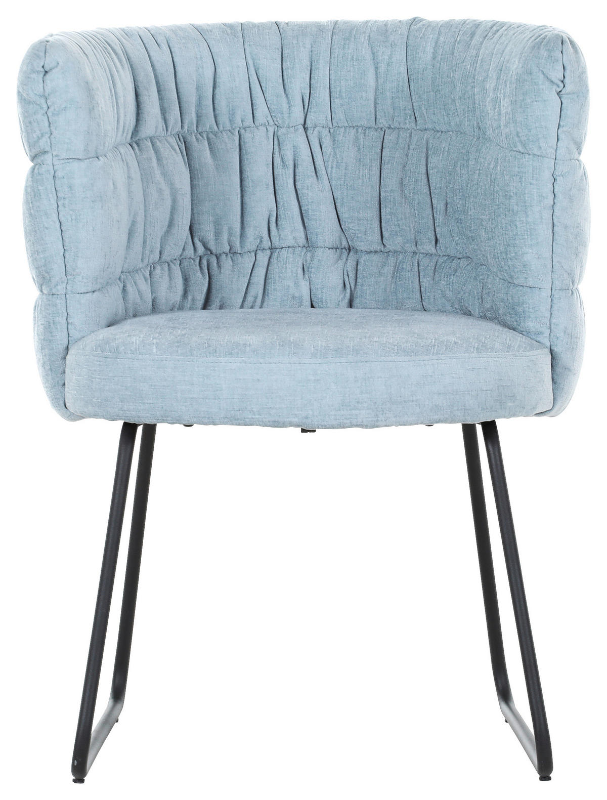 STUHL Flachgewebe Blau, Schwarz  - Blau/Schwarz, Basics, Textil/Metall (62/80/62cm) - Carryhome