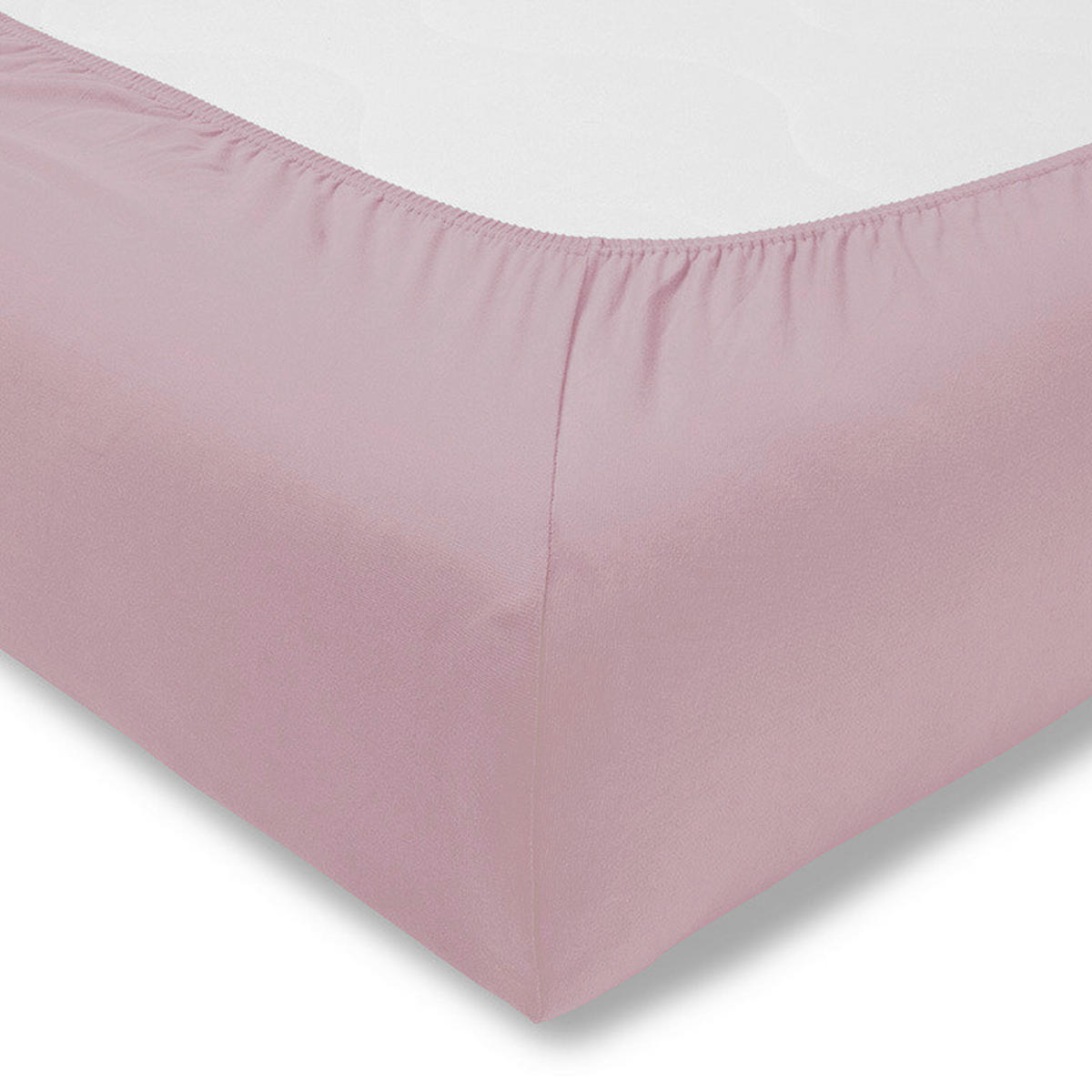 SPANNBETTTUCH Zwirn-Jersey  - Rosa, Basics, Textil (150/200cm) - Estella