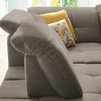 ECKSOFA in Chenille Hellbraun  240/308 cm  - Hellbraun/Schwarz, Design, Textil/Metall (240/308cm) - Xora