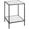 BEISTELLTISCH in Metall, Holzwerkstoff 40/40/60 cm  - Schwarz/Weiß, Trend, Holzwerkstoff/Metall (40/40/60cm)