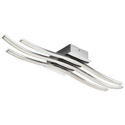 LED-DECKENLEUCHTE - Chromfarben, Design, Kunststoff/Metall (60/15,5/6,5cm) - Novel