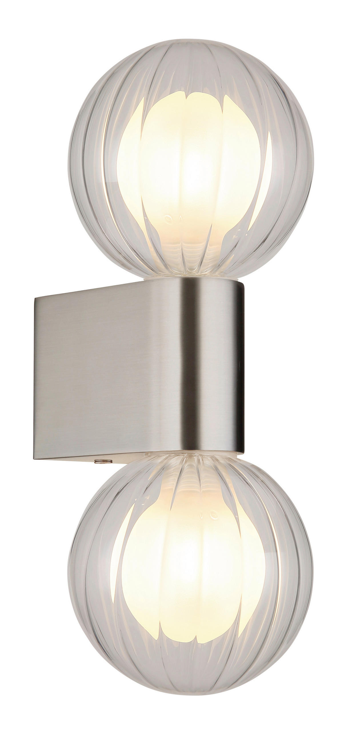 VÄGGLAMPA FÖR BADRUM 10/12/26,5 cm   - klar, Klassisk, metall/glas (10/12/26,5cm) - Globo