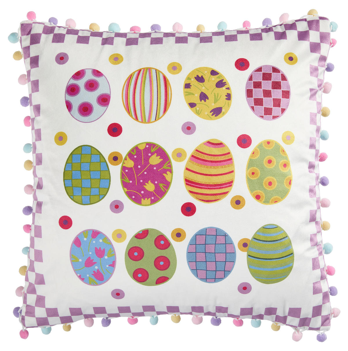 KISSENHÜLLE EGGS 45/45 cm  - Multicolor, Textil (45/45cm) - Novel