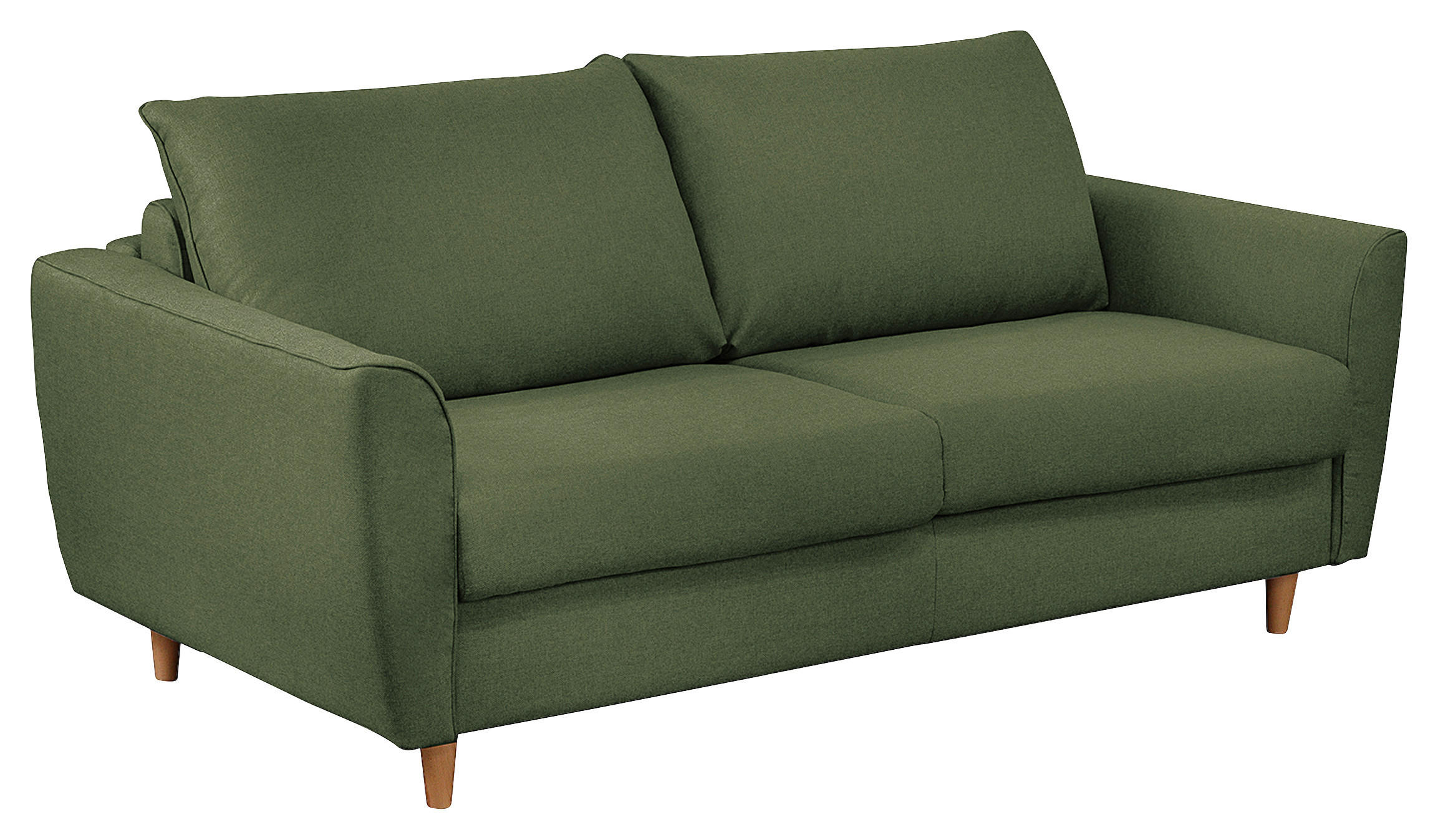 Thumbnail - Livetastic Schlafsofa, Dunkelgrün, Textil, Buche, 3-Sitzer, Füllung: Schaumstoff, 195x90x102 cm, Made in EU, Rücken echt...