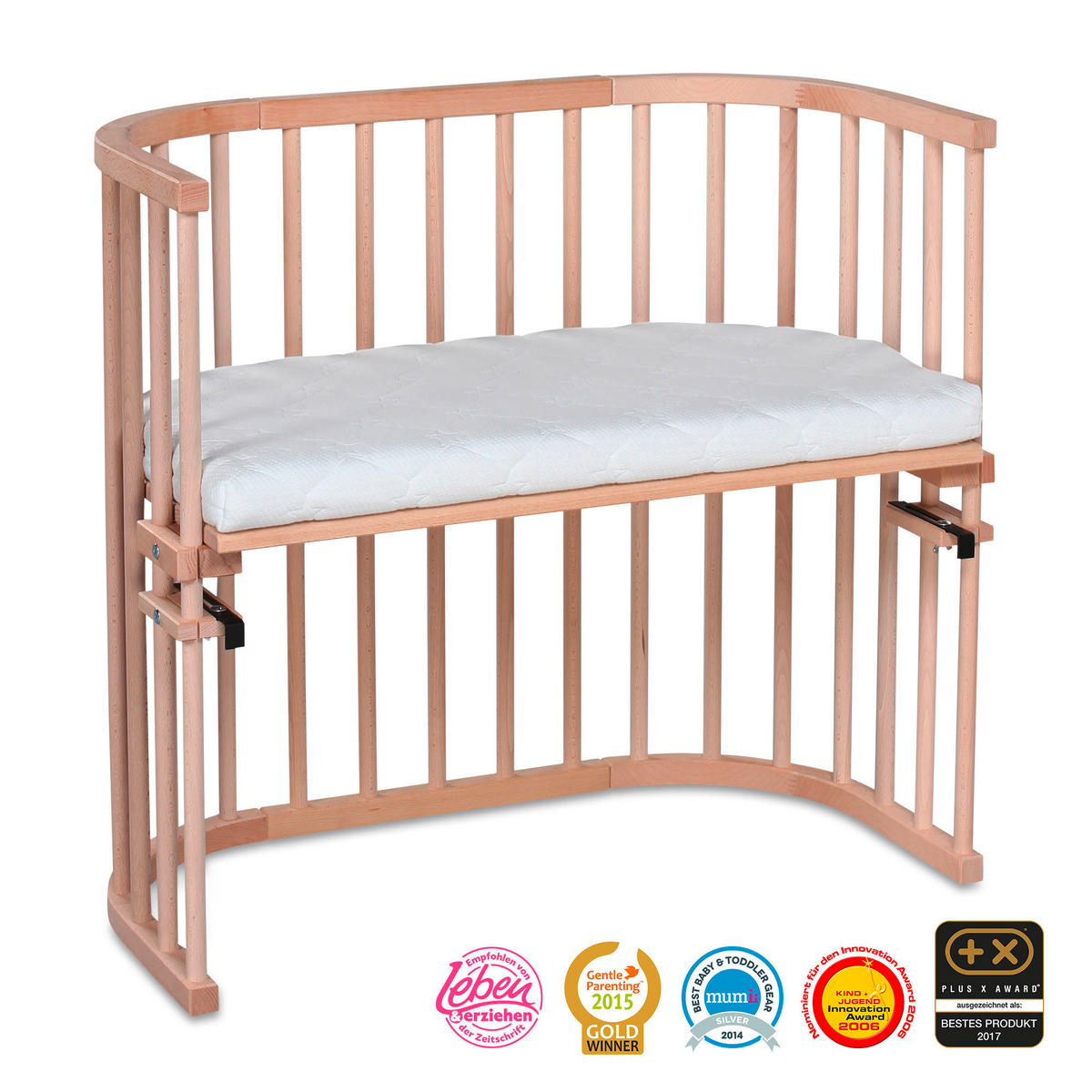 BEISTELLBETT Babybay Original 87/46/79 cm  - Naturfarben, Basics, Holz (87/46/79cm) - Babybay