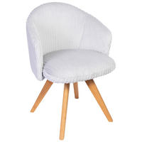 ARMLEHNSTUHL  in Feincord  - Eichefarben/Hellgrau, KONVENTIONELL, Holz/Textil (64/58/59cm) - Stylife