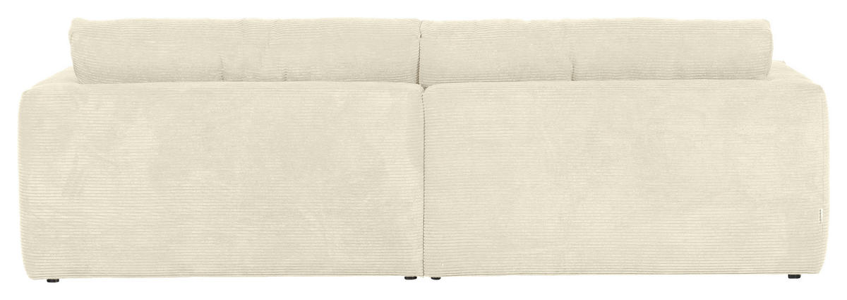 BIGSOFA in Cord Naturfarben  - Schwarz/Naturfarben, Konventionell, Kunststoff/Textil (260/66/115cm) - MID.YOU