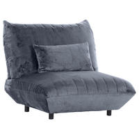 FÅTÖLJ i textil blågrå  - blågrå/svart, Klassisk, textil/plast (100/86/100cm) - MID.YOU