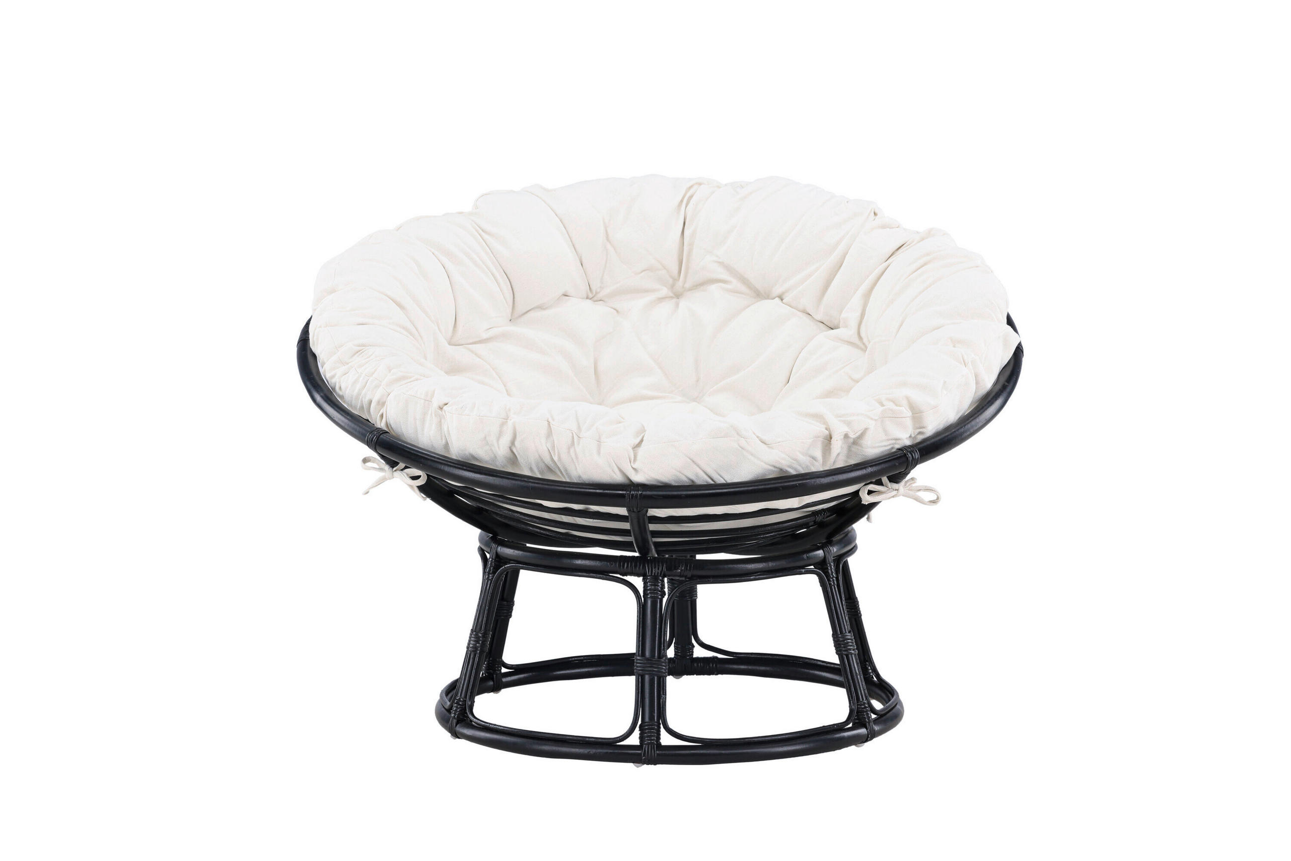 LOUNGEFÅTÖLJ  - vit/svart, Modern, trä/textil (115/91/101cm) - Gardenson