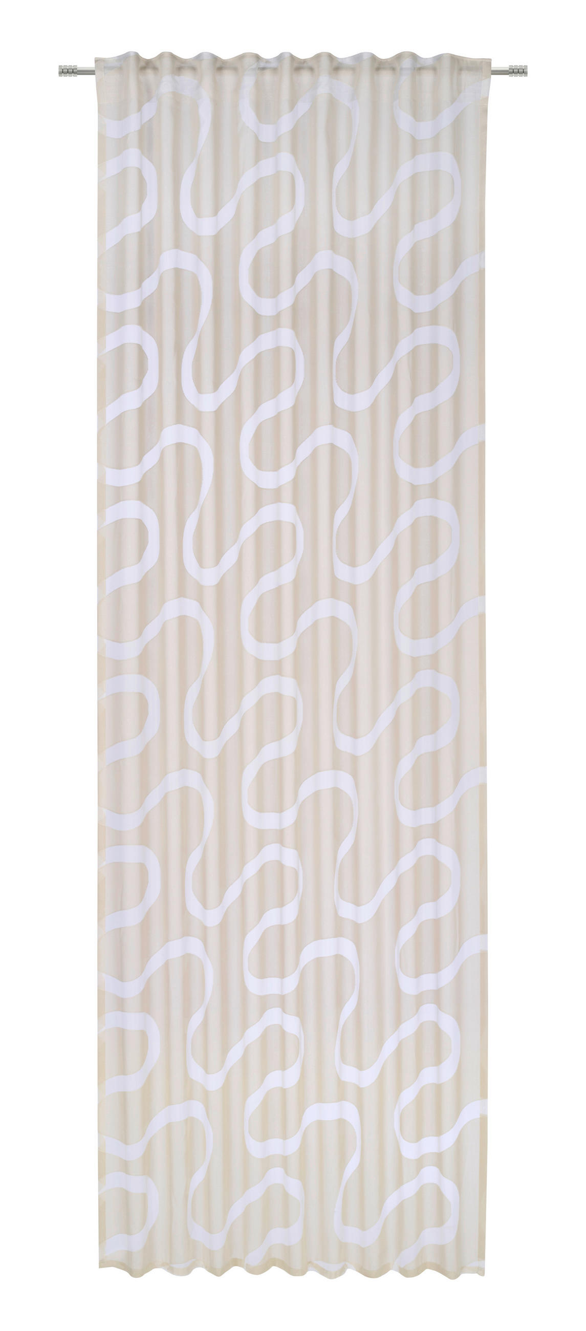 KONČANA ZAVESA  prosojno  140/280 cm   - bež, Basics, tekstil (140/280cm) - Esposa