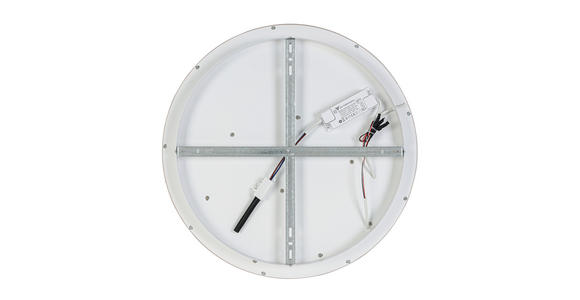 LED-DECKENLEUCHTE 50/5 cm  - Champagner/Silberfarben, Design, Kunststoff/Metall (50/5cm) - Novel