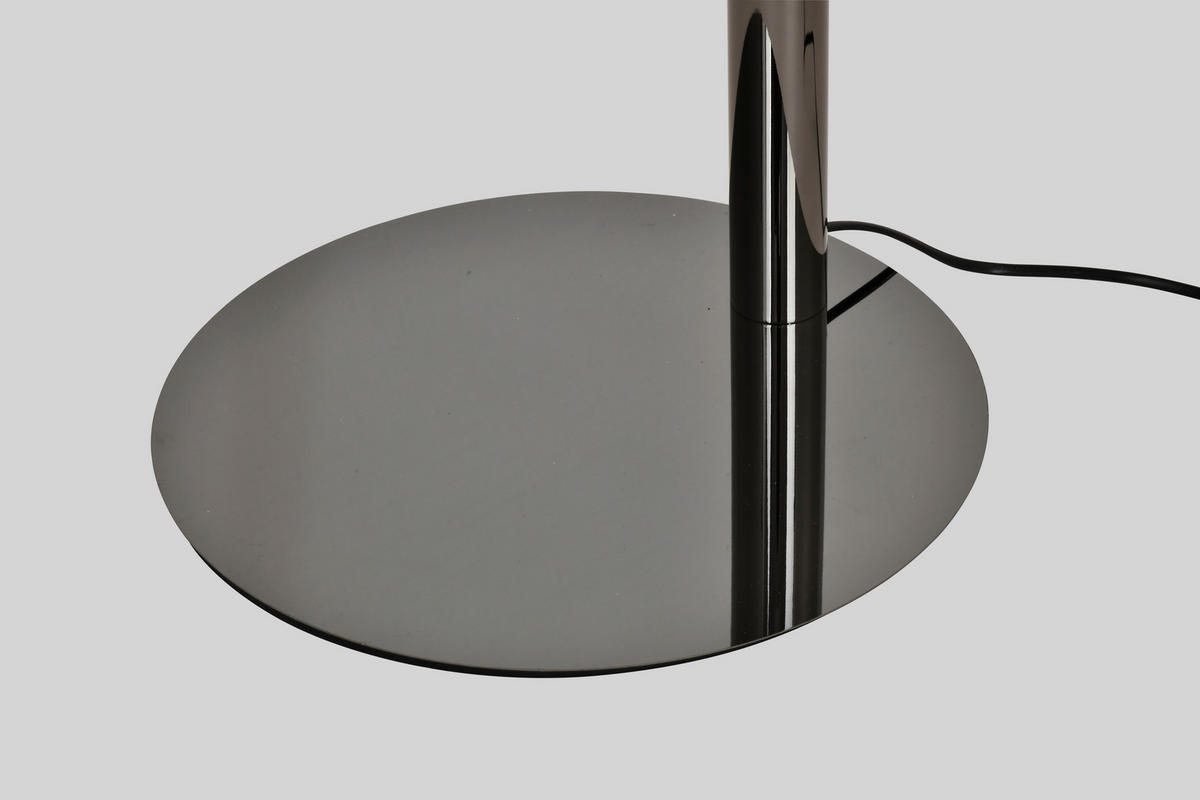 LED-STEHLEUCHTE Biarritz 87,5/162,5/52 cm  - Schwarzchrom, Design, Glas/Kunststoff (87,5/162,5/52cm)