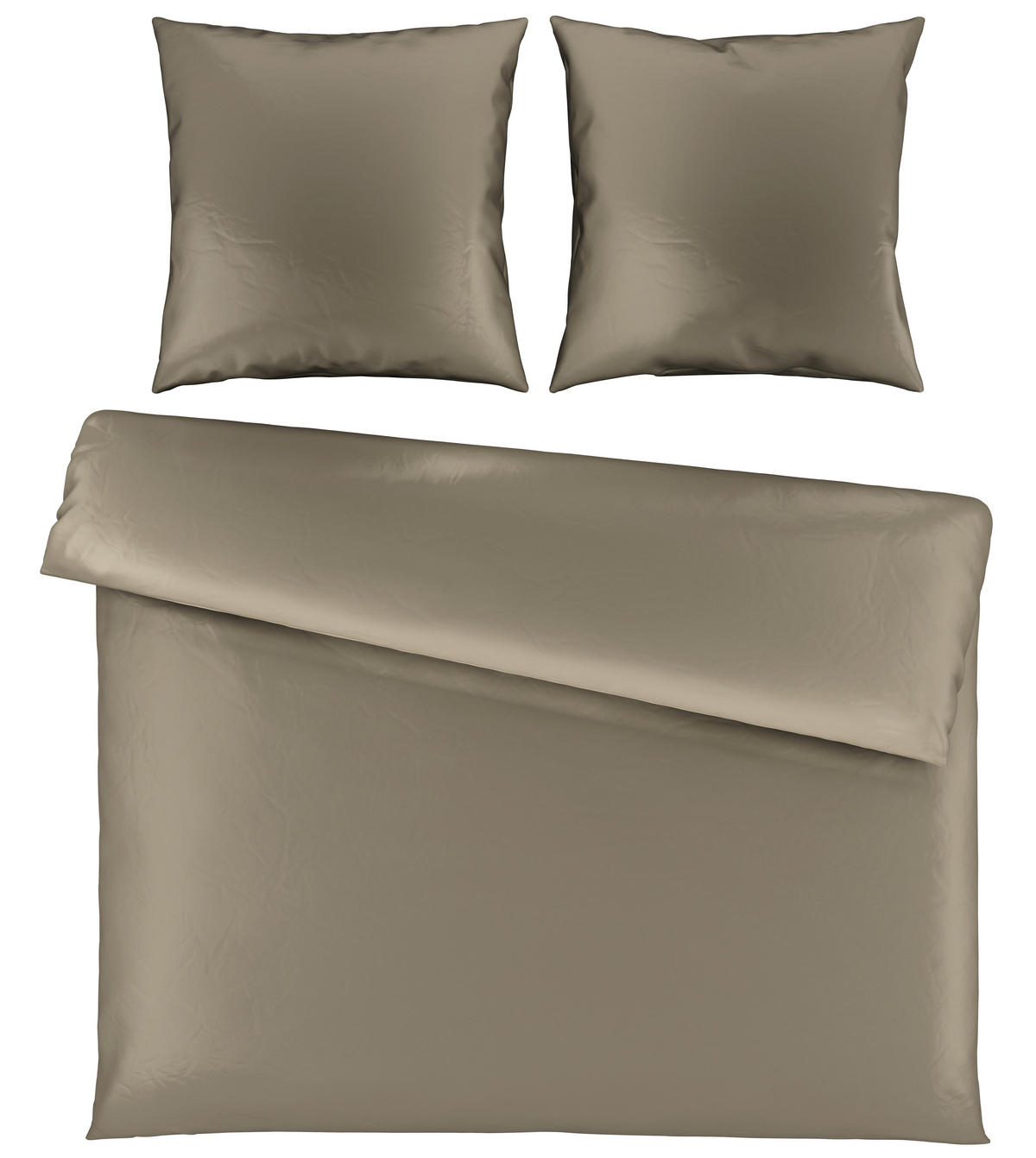 BETTWÄSCHE NIGIRI Satin 200/200 cm  - Hellgrau, Basics, Textil (200/200cm) - Bio:Vio