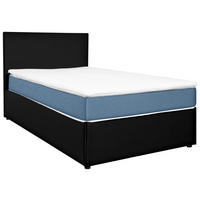 BOXBETT 140/200 cm  in Schwarz, Hellblau  - Schwarz/Hellblau, Konventionell, Holz/Holzwerkstoff (140/200cm) - MID.YOU