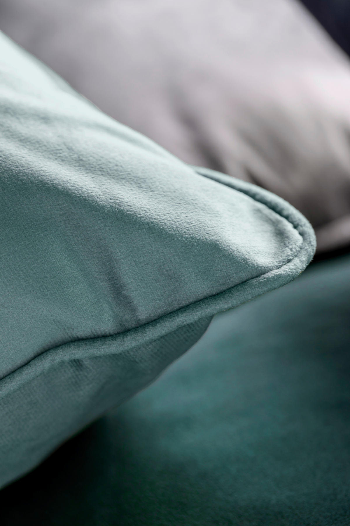 ZIERKISSEN  45/45 cm   - Salbeigrün, Basics, Textil (45/45cm) - MISTRAL