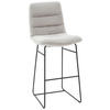 BARHOCKER in Textil Hellgrau  - Hellgrau/Schwarz, Design, Textil/Metall (52/122/66cm) - Dieter Knoll