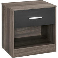 NACHTTISCH 39/41/28 cm  - Walnussfarben/Schwarz, MODERN, Holzwerkstoff (39/41/28cm) - MID.YOU