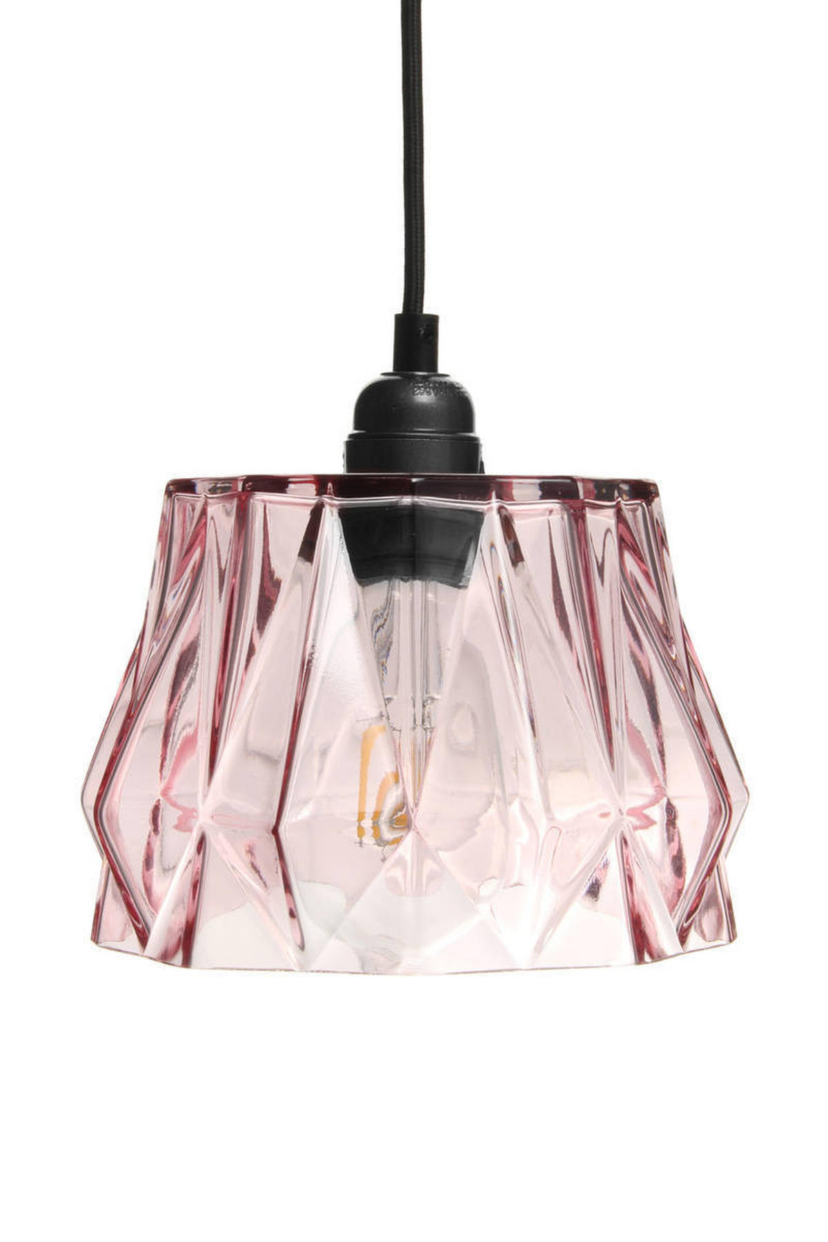HÄNGELEUCHTE 19/19/100 cm    - Rosa, Trend, Glas (19/19/100cm) - Kayoom
