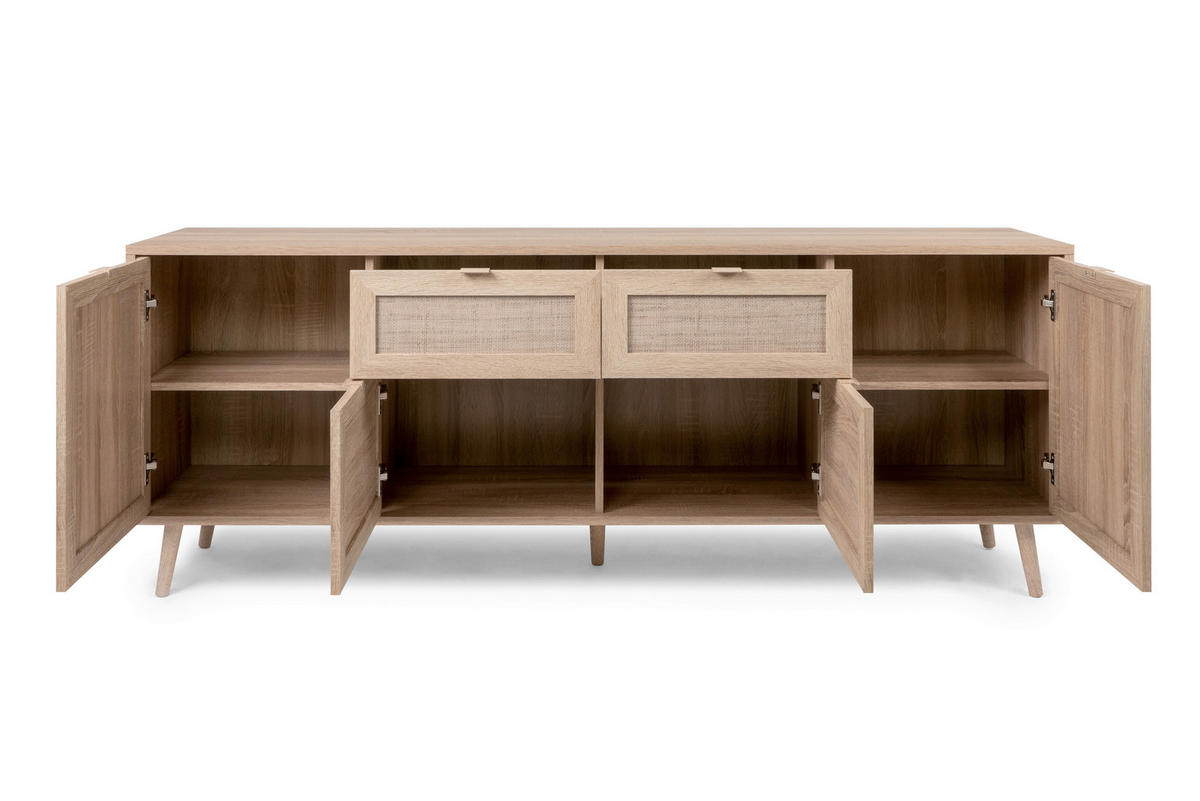 SIDEBOARD  in 180/71/40 cm  - Sonoma Eiche, Natur, Holz/Holzwerkstoff (180/71/40cm) - MID.YOU