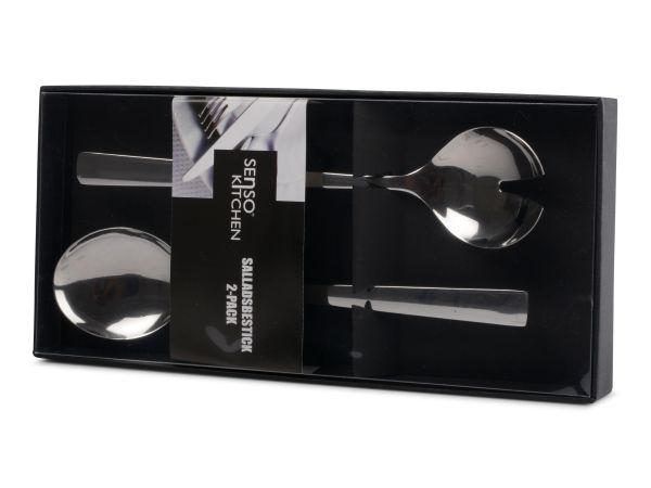 SALLADSBESTICK - stålfärgad, Basics, metall (24,3cm)