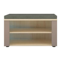 LAVICA DO PREDSIENE, 80/48/38 cm - čierna/farba duba, Design, kompozitné drevo (80/48/38cm) - Voleo