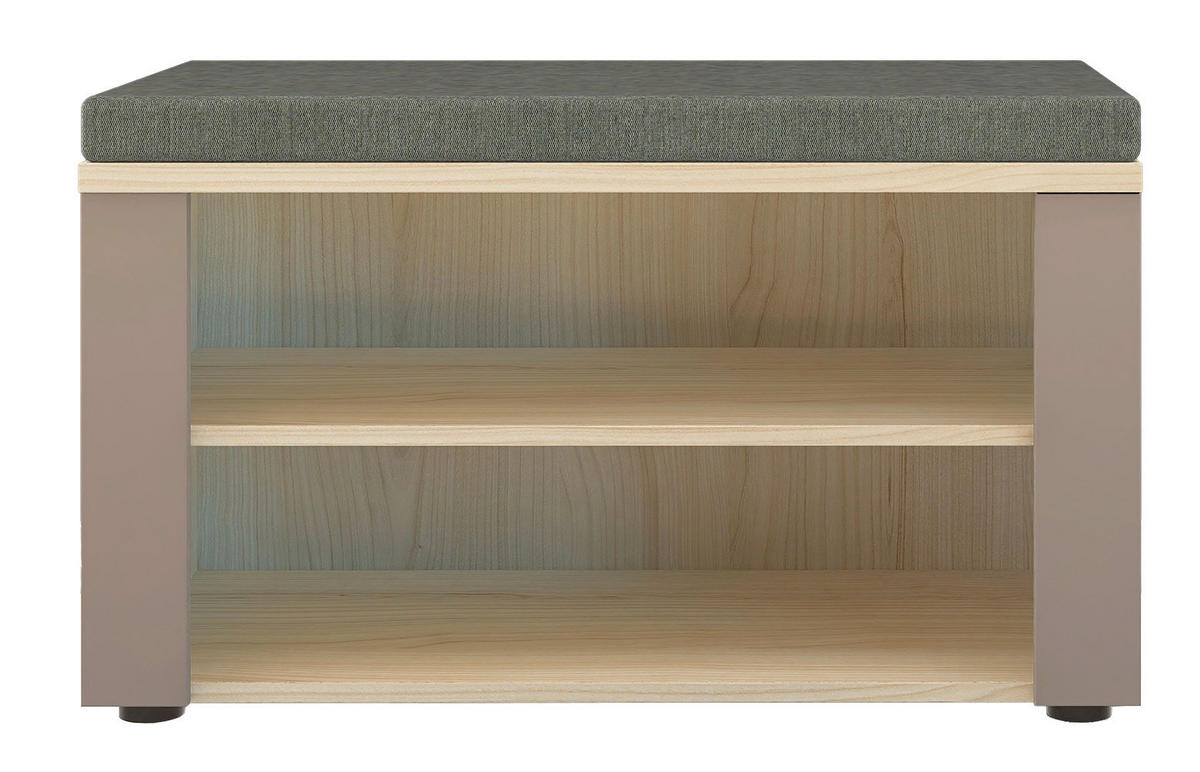 LAVICA DO PREDSIENE, 80/48/38 cm - čierna/farba duba, Design, kompozitné drevo (80/48/38cm) - Voleo